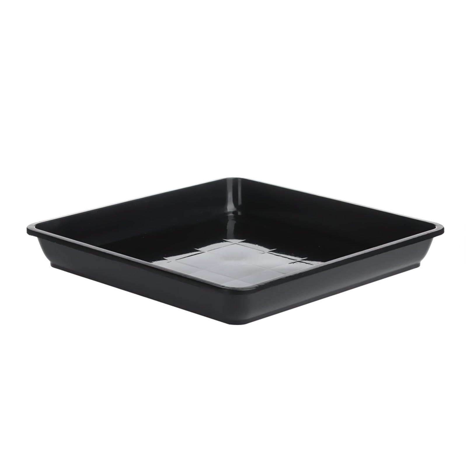 DSFIHJO Plant Tray 1Pcs Plastic Square Flower Pot Indoor Outdoor Drip Trays Tray Saucers Plant Saucer(Black-30x30cm)
