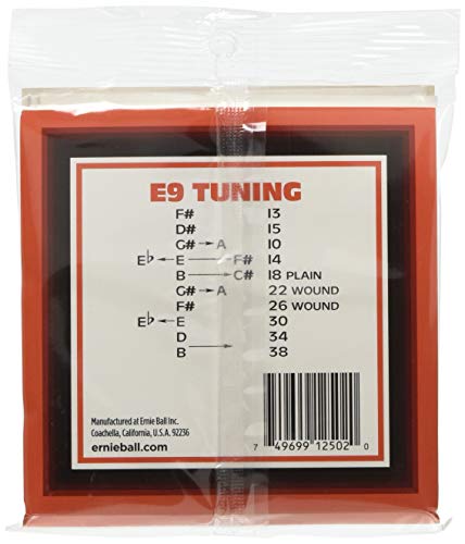 Ernie Ball Pedal Steel Cordes filées en nickel E9 Tuning, pour guitare électrique à 10 cordes, calibre 13-38 - Les Beatles, Paul McCartney, John Lennon, RIngo Starr, George Harrison Ernie Ball Pedal Steel Cordes filées en nickel E9 Tuning, pour guitare électrique à 10 cordes, calibre 13-38 – Image 4