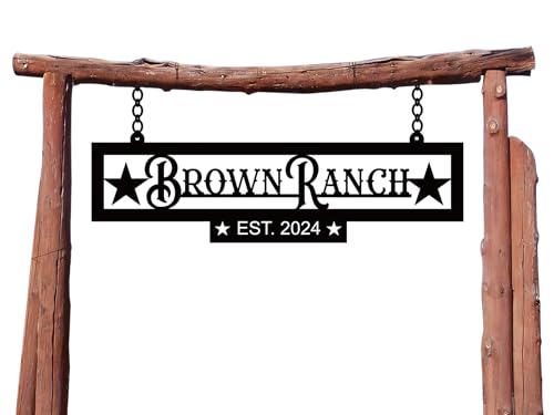 Custom Metal Family Name Farmhouse Sign, Last Name Sign for Farm, Farm Address Sign, Ranch or Farm Signs Indoor Outdoor Personalized, Farmhouse Signs Wall Decor, Farm Sign,