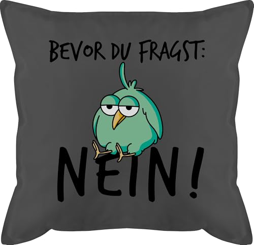 Kissen 50x50 - Statement mit Sprüchen - Bevor du fragst Nein - Geschenk...