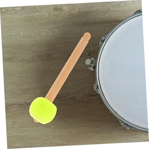 Baquetas para batería TOYANDONA con mango de madera y cabeza de pelota de tenis, color beige, tamaño 27 x 6 x 6 cm miniatura 7