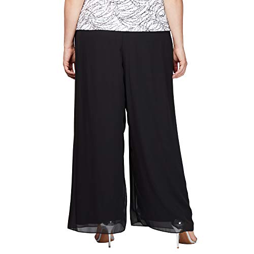 Image of Alex Evenings Womens Plus Size Straight Leg Dress Pant (Plus Petite Sizes) Dress Pants