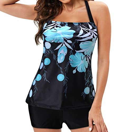 Maillot de bain deux pièces bleu pour femme idéal pour le spa et les vacances à la plage