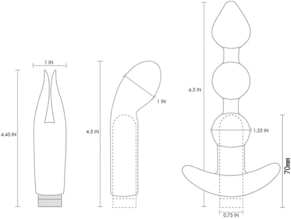 Flexible G-Spot and Prostate Silicone Massager Vibrator Kit VH70482