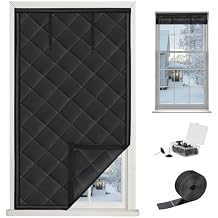 Window Insulation for Winter, Thermal Curtains Insulated Window Blanket Cover to Keep Cold Out, Weatherproofing Insulation Kits for Home 27 x 39, Black