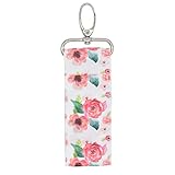 Lip Balm Chapstick Pouch Strap Key Ring Bag Lipstick Holder with Keychain