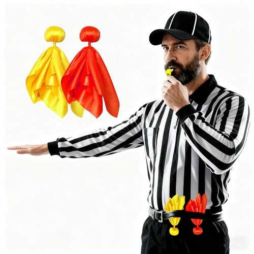 image for HIOHWEFH 16 Pcs Penalty Flag Football Flags, Challenge Flag, for Refer