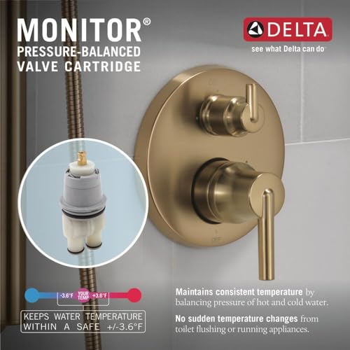 Moniteur Delta T24967-SS garniture de douche angulaire moderne luxe inox