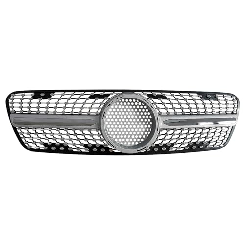 Malla protectora de parachoques para Mercedes W163 ML Class en acabado Diamond Silver