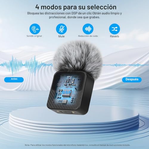Mini micrófono Lavalier inalámbrico con estuche de carga para iPhone 2
