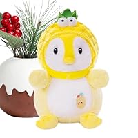 Qoukonao Penguin Plush Toy, Fruit Penguin Plush Figure - Filled Comforing Dolls - for Children Teenagers Adults Collectors Bedroom Children's Room Car Sofa Bed Baby Room Playtime
