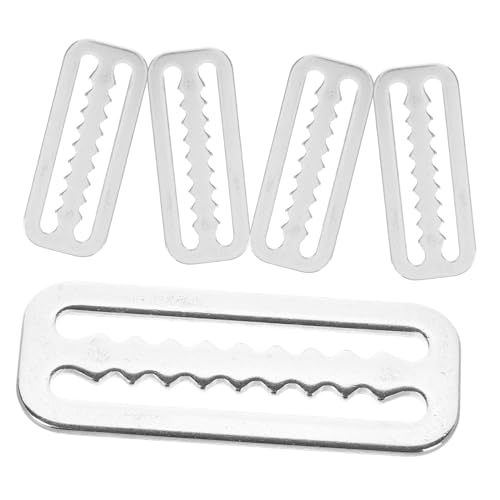 Sosoport Scuba Diving Lanyard Buckle 5pcs Stainless Steel Belt Keeper Diving Gear Clip Belt Retainer for Outdoor Activities