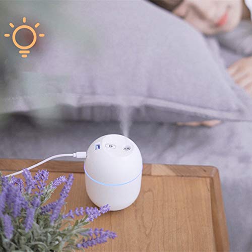 Humidifier USB Small 220Ml Mini Portable Cool Diffuser for Bedroom Office Desk Car Travel,White - Afbeelding 3