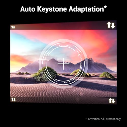 Image of ZEBRONICS PIXAPLAY 63, Smart LED Projector, 5000 Lumens, 150 Inch Screen Size, 200 Tilt Mechanism, Auto Keystone Adaptation, Android, Built-in Speaker, Bluetooth, HDMI ARC, WiFi, 1080p, Miracast