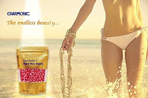 Image of 17.5 Oz Hair Wax Beans by Charmonic, Hard Body Wax Beans, Hair Removal Depilatory Wax European Beads for Women Men 500g /17.5Oz (rose)