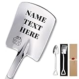 Custom Spoons Personalized Ice Cream Shovels Spoons Engraved Name Text Logo Stainless Steel Funny Coffee Dessert Spoons for Friend,Lover,Parent Birthday Christmas Gifts (Silver)