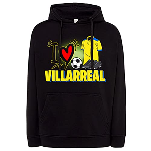 Sudadera para Enamorado de su Equipo de fútbol de Villarreal - Negro, L