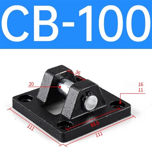 Support pour vérin SC CB100 fixation rigide double oreille contre les vibrations - 3