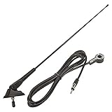AM / FM, Stablänge: ca 36cm, Kabel Länge ca. 200 cm,, Gummidichtung, Bohrloch 9mm, Antennenneigung 0-50°, Antennenstecker: DIN 150 Ohm,