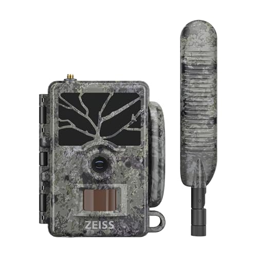 Zeiss Secacam 1 60 - Wildkamera mit Handyübertragung App mit SIM Karte mit Bewegungsmelder Nachtsicht Überwachungskamera aussen App-Steuerung 3MP (bis 24MP interpoliert) 20m Reichweite