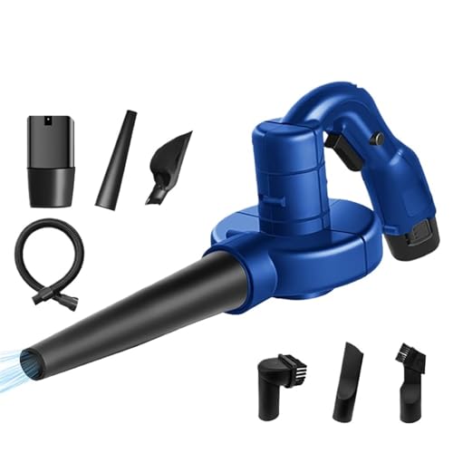 Ventilador multiusos, Soplador de aire eléctrico inalámbrico y aspirador de hojas, limpiador, colector de polvo y nieve for ordenador, herramienta eléctrica,Alto rendimiento