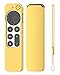 Produktbild K TOMOTO Kompatibel mit Apple TV 4K Siri Remote Case 2021, Seidenweiche Anti-Rutsch-Silikon-Schutzhülle für Siri-Fernbedienung 2. Generation [inkl. Schlüsselband], Gelb