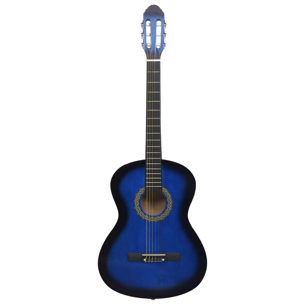 Strumenti musicali - Hobby & Arti creative -12 pezzi chitarra classica principianti set blu 4/4 99,1 cm