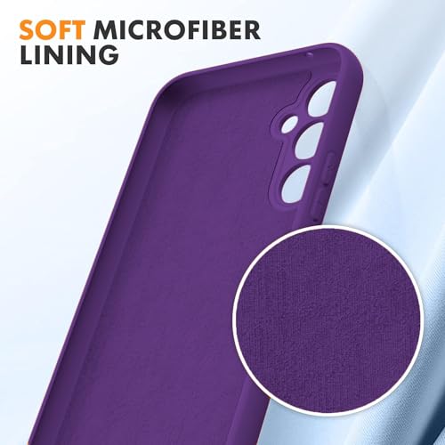 Image of Elzzi Microfiber Candy Case Compatible for Samsung S23 FE 5G Smooth Touch Cushion Liquid Soft Silicone Gel Rubber Phone Cases Non-Slip Full Body Protective Shockproof Back Cover - Violet