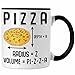 Trendation - Lustige Pizza Tasse Geschenk Pizza-Liebhaber Spruch Geschenkidee Pizzalover (Schwarz)