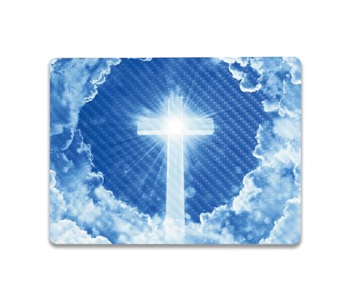 Image of MightySkins Carbon Fiber Skin Compatible with Microsoft Surface Laptop Go 3 (2023) Full Wrap Kit - Faith Clouds | Protective, Durable Textured Carbon Fiber Finish | Made in The USA