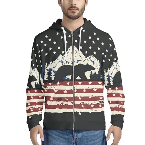 Amzbeauty Men's Stylish Hooded Pullover with Zipper Front for Everyday Wear