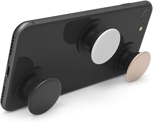Miniatura 6 de PopSockets PopMinis Mini Grips para teléfonos y tabletas (paquete de 3) - Trío de aluminio