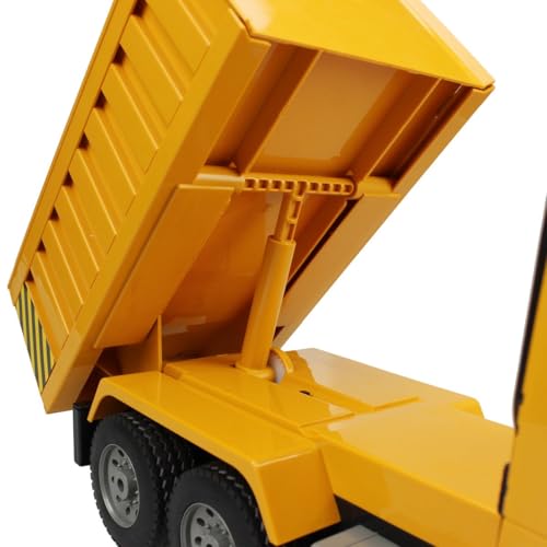 Caminhão de controle remoto, brinquedo de veículo de construção de caminhão basculante RC de 2,4 GHz