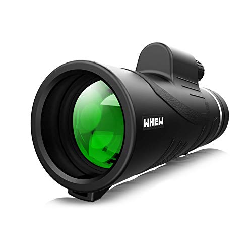 Whew Monocular Telescope,12x42 High Power Compact Scope with Smartphone Adapter and Tripod,Low Night