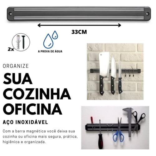 Barra magnetica suporte para Facas, ferramentas utensilios Imã parede Churrasqueira Suporte de pared