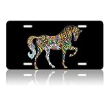 Mandala Floral Horse Animal Personalized License Plate Cover Personalise Car Front License Plate Rus