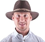 Almwerk Herren Tiroler Trachten Hut Filzhut Wanderhut, Farbe:Braun;Hutgröße:58