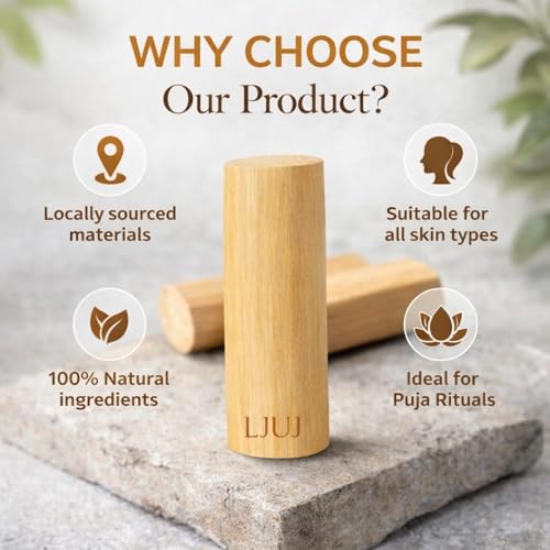 Image of Certified Premium Mysore Sandalwood Stick Pure Original | Lab Tested Chandan Lakdi Original | A Grade | 100% Natural Chandan for Skincare, Face Pack, Tilak & Puja Rituals (250 Grams)