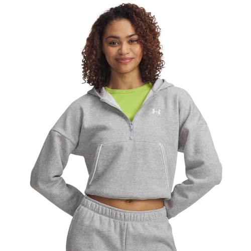 Under Armour Women's Rival Fleece Piped Half Zip Hoodie