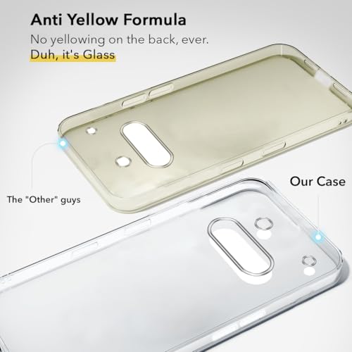 Image of Jkobi Lifetime Anti-Yellow Clear Back Cover Case for Nothing Phone 3A 5G (Sleek Hard Crystal | Shockproof and Camera Protection)