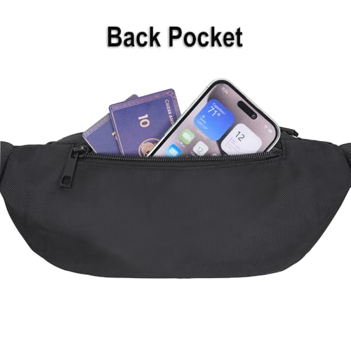 Bauchtasche Hüfttasche Herren Damen Klein Gürteltasche Sport Bum Hip Bag Männer Frauen Waist Fanny Pack für Reise Wandern Hundetraining Outdoor (Schwarz) – Bild 4