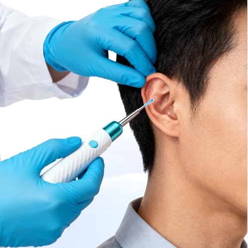 105 Stück Silikon-Ohrreiniger-Kopf für Ohrenschmalz Entferner, Ohrlöffel Zubehör Ear Wax Removal Otoskop, weiche Silikon-Reinigungskappe für Endoskop zur Ohrenschmalzentfernung Teenager Erwachsene