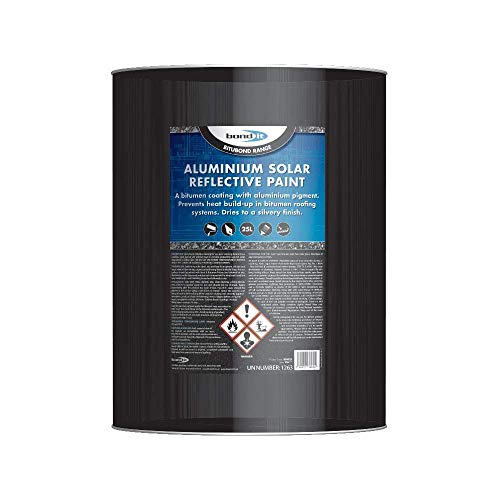 Bond-It Aluminium Solar Reflective Paint - 2.5 litre a light / heat reflective coating, use ofver bituminous coatings, aged asphalt or steel