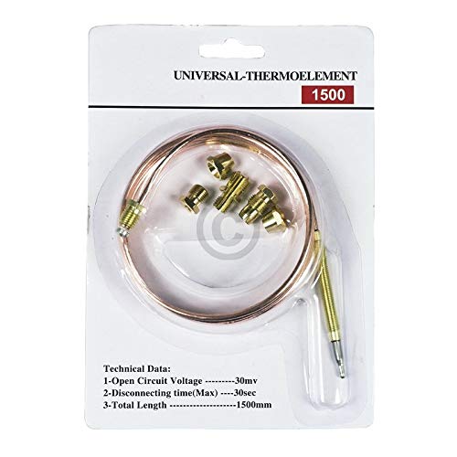 Thermoelement Universal 1500mm mit Adaptern für Gasherd Gasgrill etc