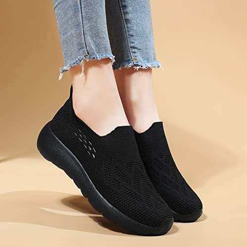 Zapatillas de deporte para mujer de planta ancha con malla cómoda y transpirable para el verano 4