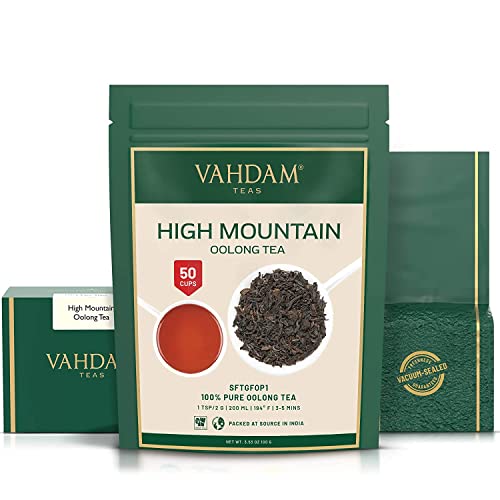 Vahdam, High Mountain Oolong Tea Leaves From Himalayas (100G/3.53Oz) 50 Cups - Strong & Robust Loose Leaf - Brew Hot, Iced Or Kombucha - Loose Leaf Tea #TOP4