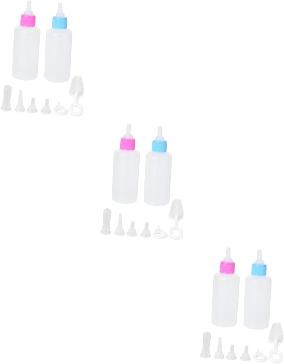 6sets Pet Nursing Kit of Pet Feeding Bottles for Dogs and Cats Lightweight and Portable Complete Accessories for Easy Feeding Leak Design for Outdoor Use