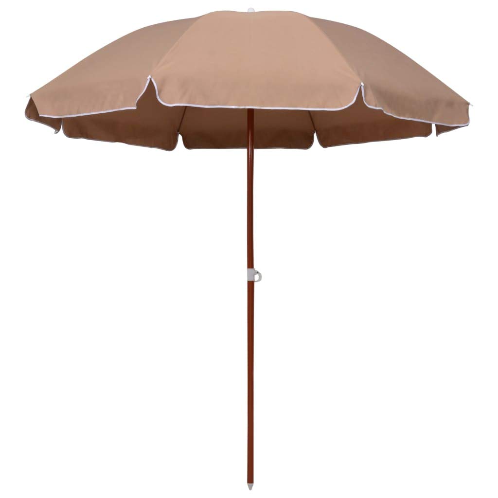 Ombrellone da giardino, balcone, con asta in legno, 400 x 300 cm, nero, adatto per balcone, spiaggia, terrazza, talpa, 210 x 230 cm (Durchmesser x H)