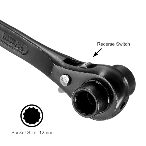 Clé à cliquet pour échafaudage uxcell 12x14mm pour serrer les écrous difficiles