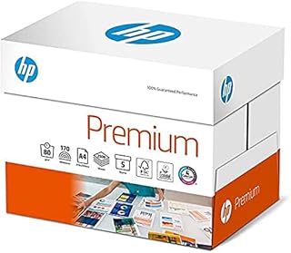 HP Printer Paper, Premium A4 Paper, 210x297mm, 80gsm, 5 Ream Carton, 2500 Sheets - FSC Certified Copy Paper, 5 Count (Pack of 1)